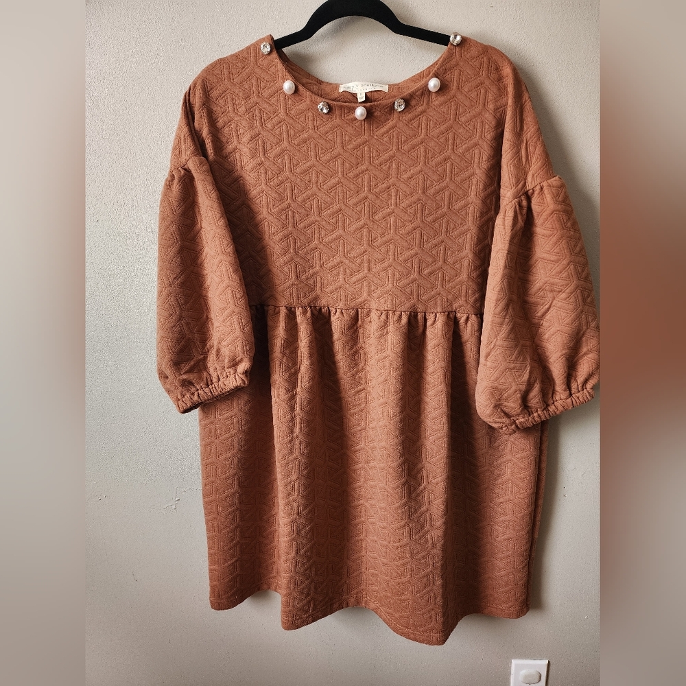 Simply Southern Brown Textured Dress